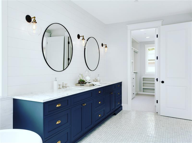 Modern bathroom renovated with interior remodeling for a fresh new look